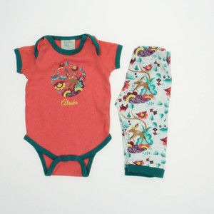 Alaska Girls Green & Pinkish | Animals Apparel Sets size: 6 Months